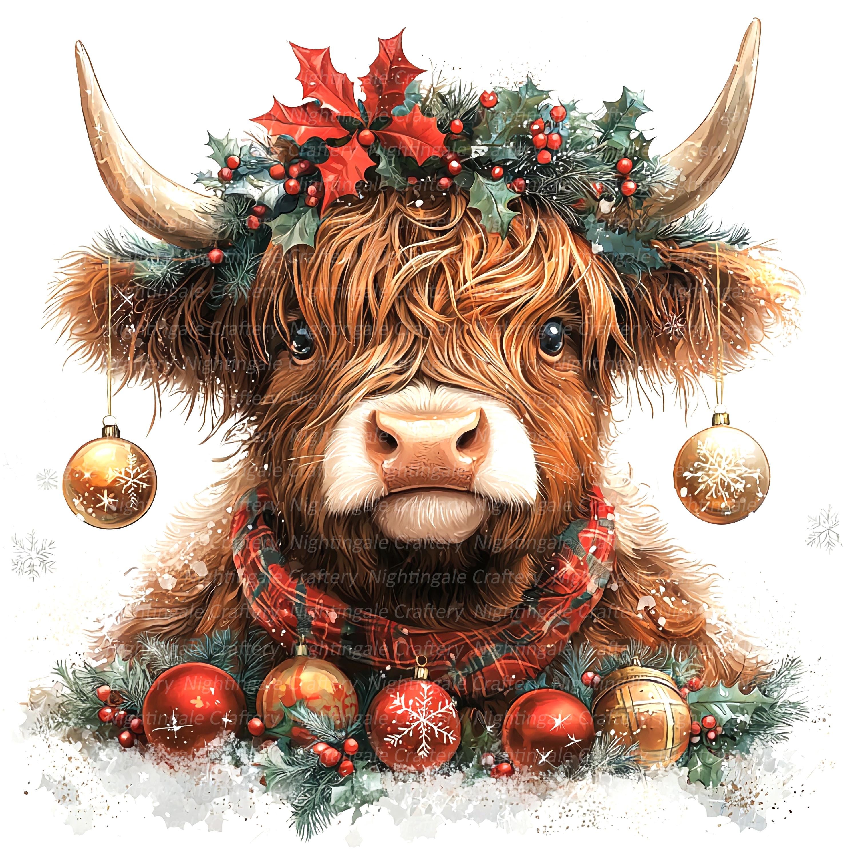 7 Christmas Highland Cow Clipart Farm Clipart Printable Watercolor 7-christmas-highland-cow-clipart-farm-clipart-printable-watercolor