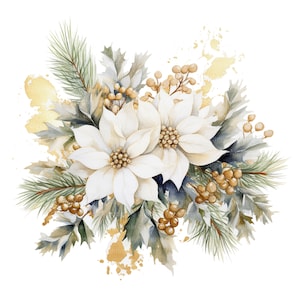 12 clipart de decoração de cartão de Natal, arte de Natal, clipart em aquarela para impressão, PNGs de alta qualidade, download digital, artesanato em papel, diário indesejado