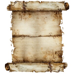 12 Various Scroll Paper Clipart, Old Paper, High Quality Jpgs ...