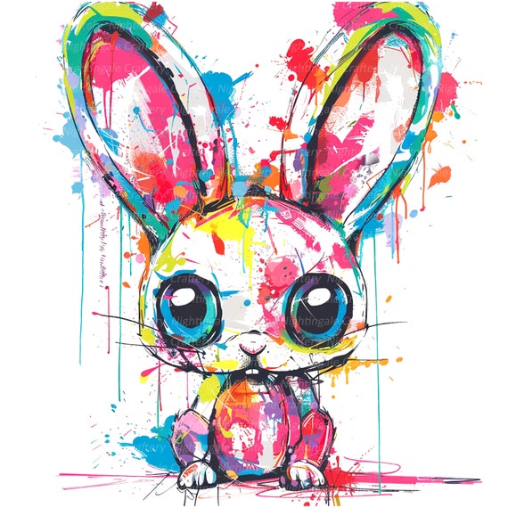 11 ウサギのグラフィティ クリップアート、パンク ウサギ クリップ