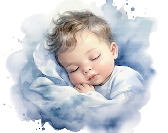 baby sleeping on bownsor (2020 原画) il_340x270.5427806865_23mp.jpg