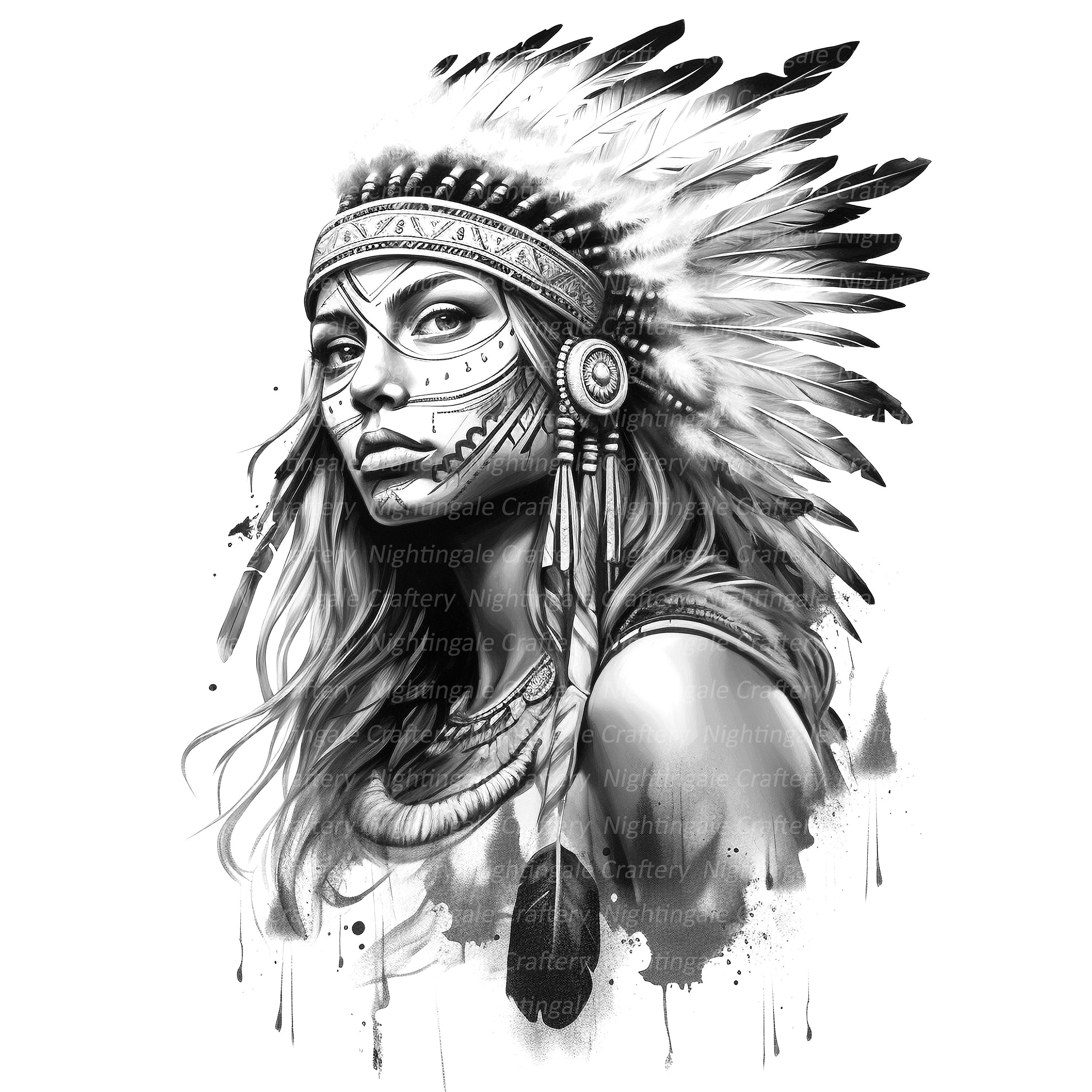 Incredible Native American Tattoo Realism by Danny, image size:3000x3000