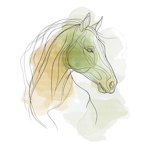 10 paard zeer fijne tekeningen, kunst aan de muur paard, afdrukbare aquarel clipart, hoge kwaliteit JPG, digitale download, sublimatie, ongewenste tijdschriften, afdrukbaar