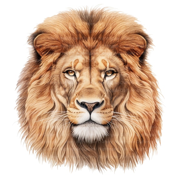 14 Lion Clipart, Watercolor Lion, Printable Watercolor clipart, 14 High Quality PNGs, Digital download, High resolution, Paper crafts