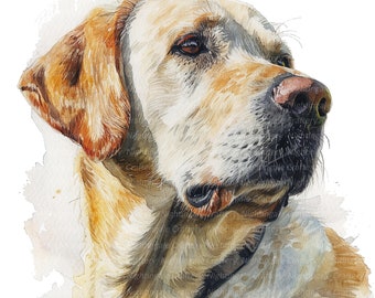 10 Labrador Clipart, Watercolor Labrador, Printable Watercolor clipart, High Quality PNGs, Digital download, Paper craft, sublimation, print