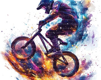 12種類のBMXクリップアート、BMXレース、抽象的なBMXバイク、印刷可能
