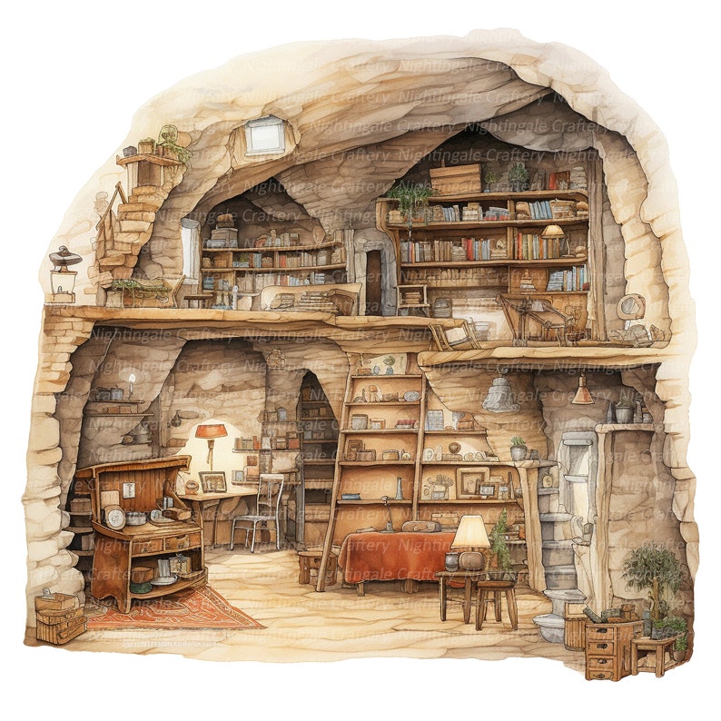 10 Fairy Rooms Clipart Printable Watercolor Clipart High - Etsy