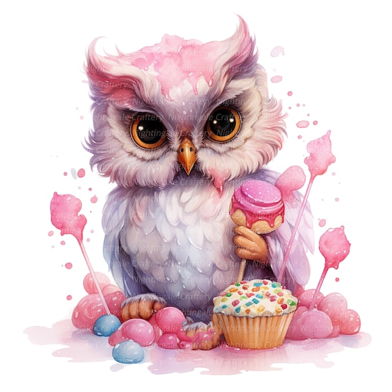Buho Color Rosa Búhos Clipart Rosa