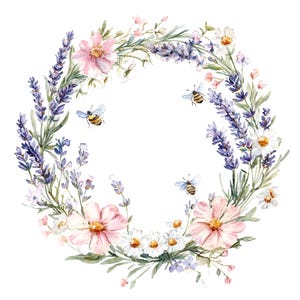 12 Clipart di ghirlande di fiori selvatici 2, floreali, clipart digitali, JPG di alta qualità, clipart stampabili, download digitale, creazioni di carta, diari spazzatura