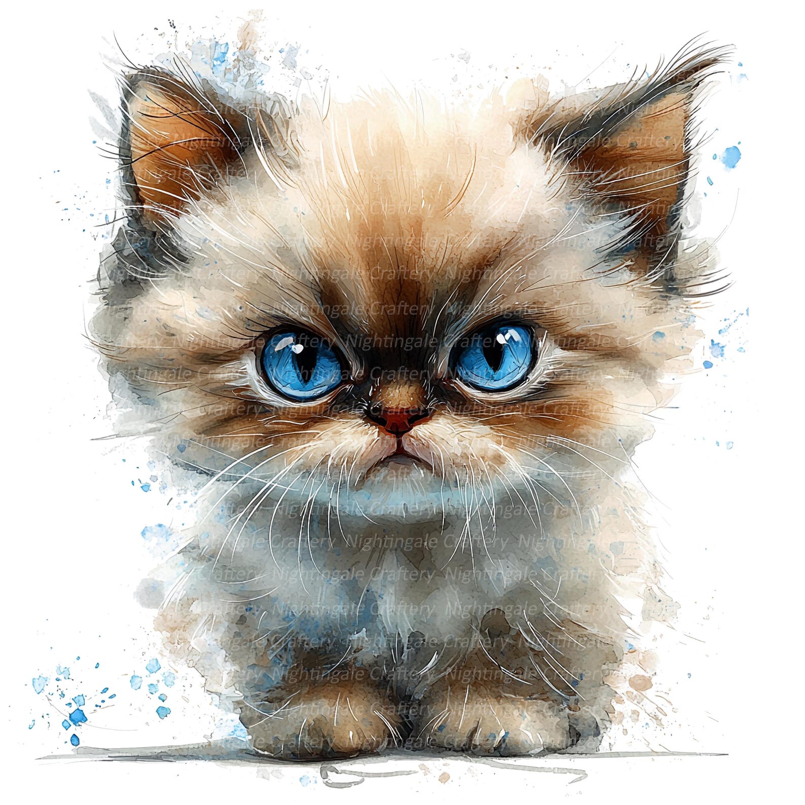 Gumpy Kitten 13 Grumpy Kitten Clipart, Cute Kitten Cat, Printable Watercolor Clipart ...