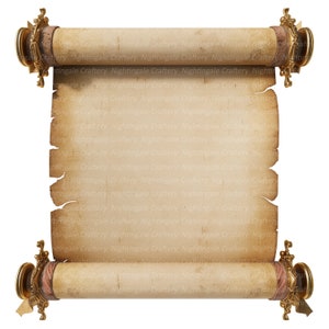 10 Medieval Scroll Clipart, Vintage Scroll, High Quality Pngs