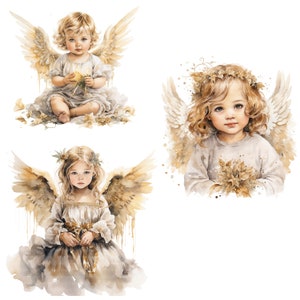 14 imágenes prediseñadas de ángel bebé, imágenes prediseñadas de ángel de Navidad, imágenes prediseñadas digitales, imágenes prediseñadas de acuarela, imágenes prediseñadas imprimibles, PNG de alta calidad, manualidades de papel