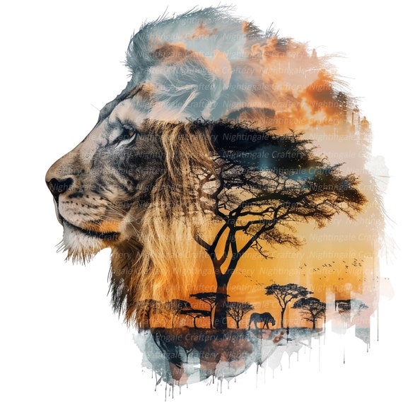 8 Lion Wall Art, Lion Photo, Printable Wall Art, High Quality JPGs, Digital download, High resolution, T-shirt design, Sublimation