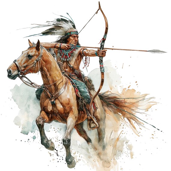 Indian With Bow And Arrow Clip Art