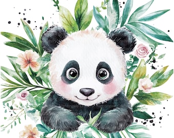10 Panda, Red Panda Clipart, Printable Pandas, Printable Watercolor clipart, High Quality JPGs, Digital download, Paper crafts, junk journal