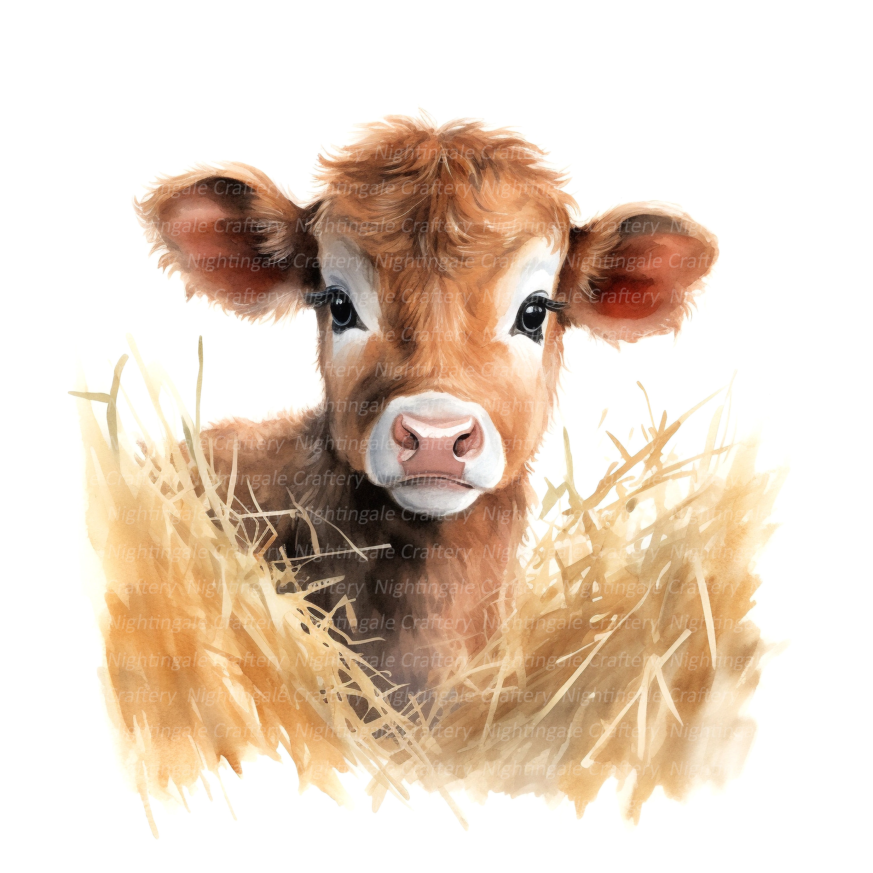 Buy Cute Calves - Watercolor, Realism Painting Online | Fizdi