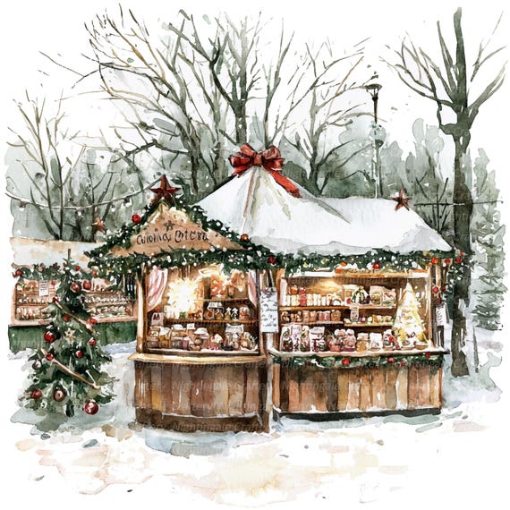 11 クリスマス マーケット クリップアート、クリスマス ショップ、印刷