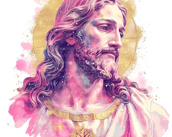 8 Jezus Christus Clipart, Pasen Jezus Clipart, Afdrukbare aquarel clipart, Hoge kwaliteit JPG, Digitale download, Papercraft, Ongewenste tijdschriften