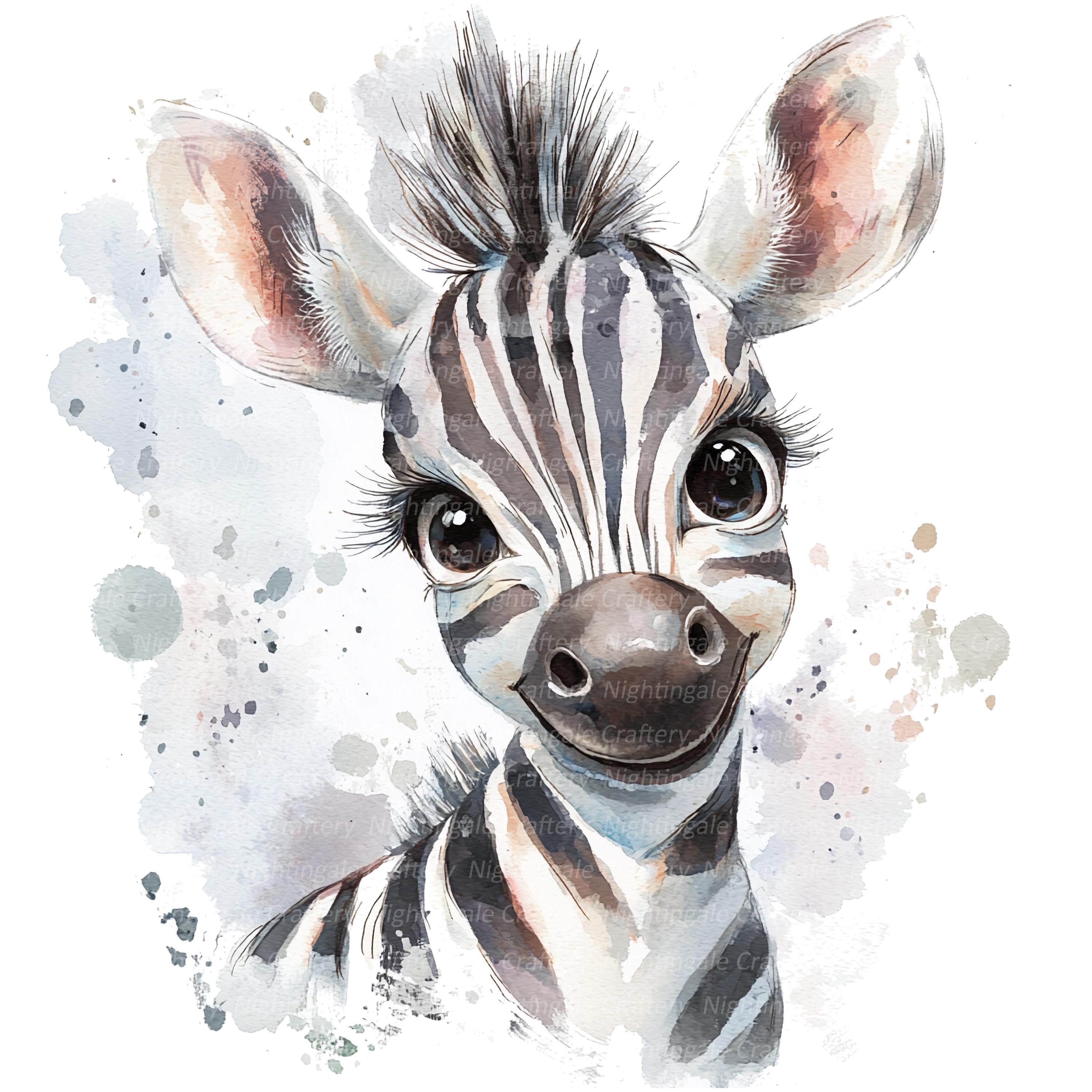 9 Cute Baby Zebra Clipart, Zebra Nursery, Printable