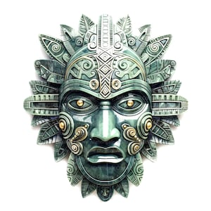 12 Azteekse jade masker clipart, Azteekse clipart, afdrukbare aquarel clipart, hoge kwaliteit jpg's, digitale download, Paper Craft, ongewenste tijdschriften