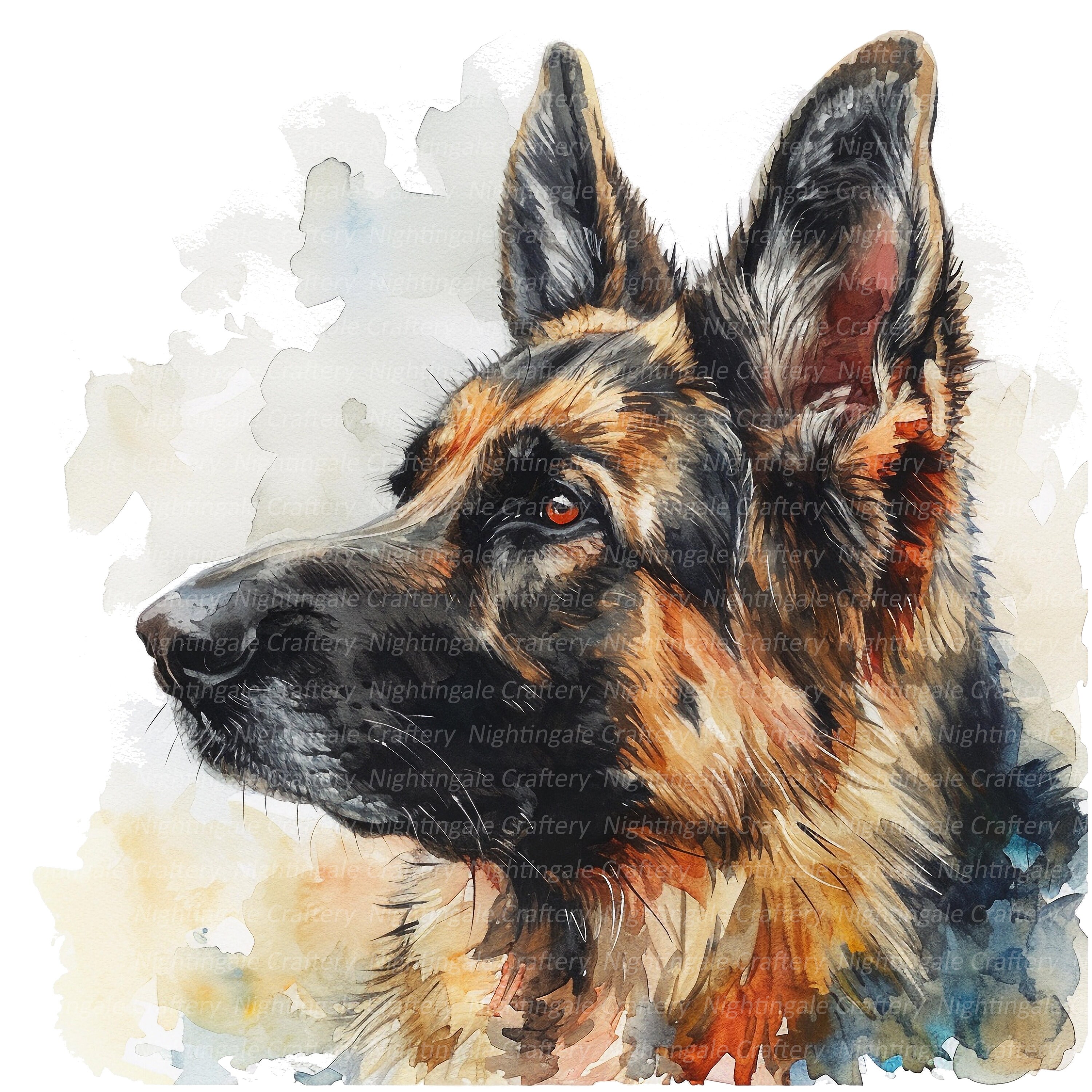 10 ジャーマン シェパード クリップアート、シェパード ドッグ、印刷