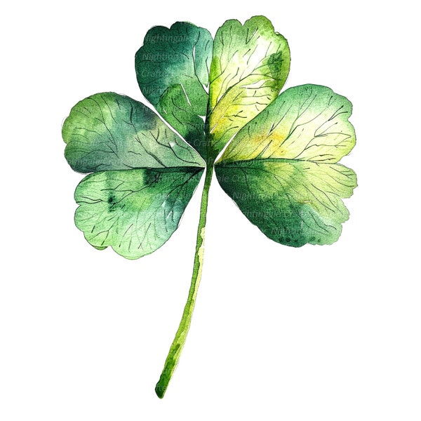 11 Shamrock Clipart, Clover Clipart, Clipart de acuarela imprimible, JPG de alta calidad, Descarga digital, Artesanía en papel, diarios basura