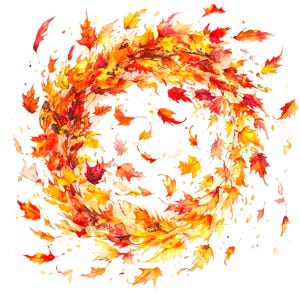 10 cliparts orageux feuilles d'automne, feuilles d'automne, clipart aquarelle imprimable, fichiers JPG de haute qualité, téléchargement numérique, créations en papier, journal de bordel