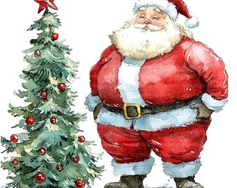 10 個の面白いクリスマス サンタ クリップアート、太ったサンタ、印刷