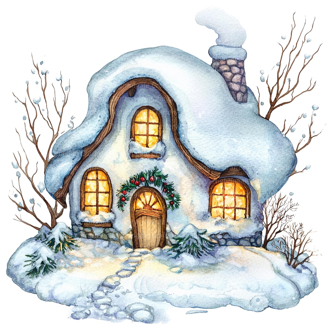 りくのこういち パステル画「雪ふらしの家(ZE348) 6136_52bd25a660cdb006617367.jpg