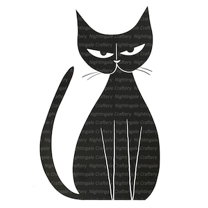 10 abstrakte Katze Clipart, geometrische Katze, Katzenkunst, druckbare Aquarell Clipart, hochwertige JPG, digitaler Download, Papiermodell, Junk Journal
