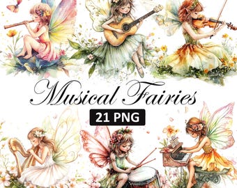 21 PNG ミュージックフェアリークリップアート、フローラルフェアリー