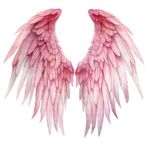 18 Angel Wings Clipart, Coloured Wings Clipart, Digital Clipart ...