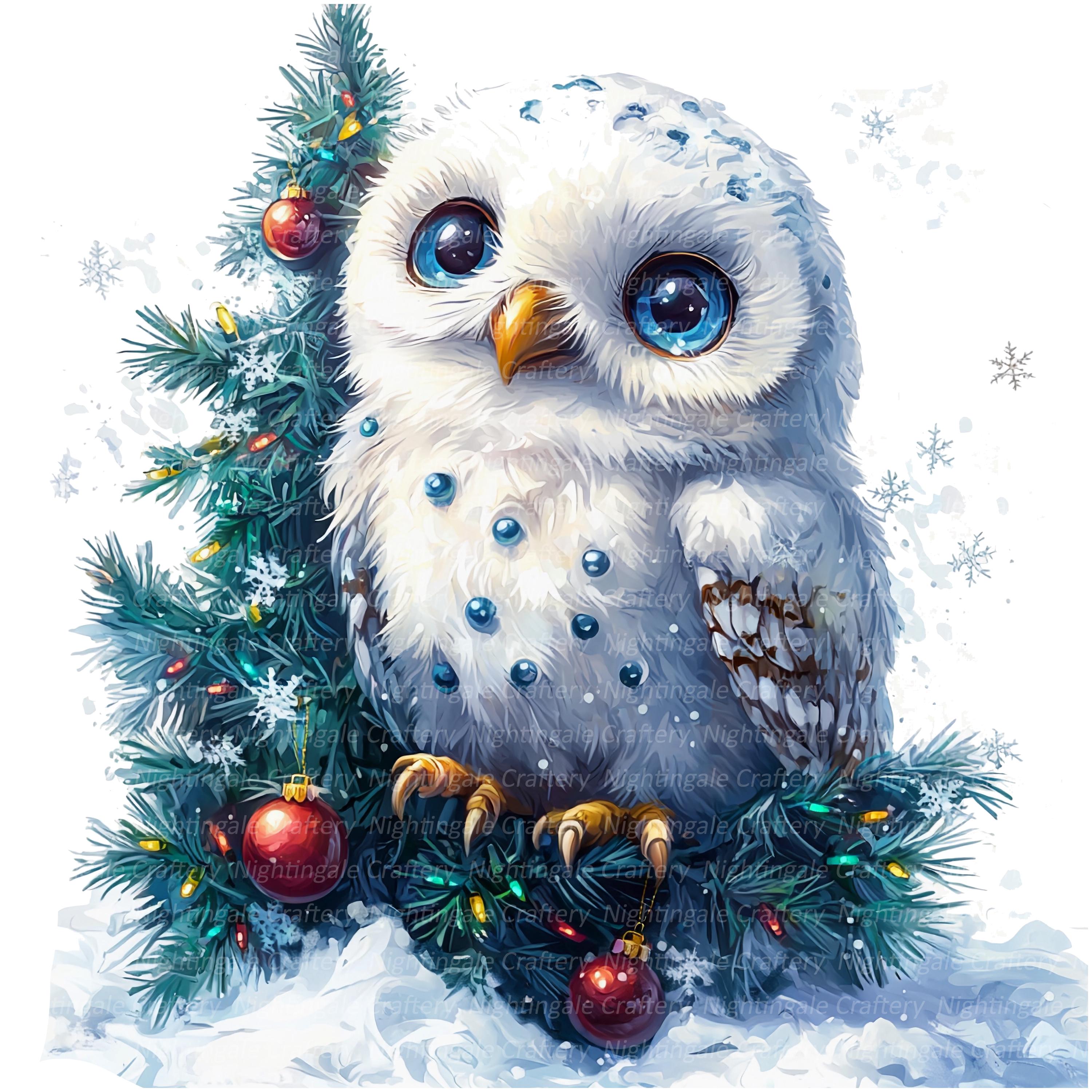 11 クリスマス フクロウ クリップアート、クリスマス カード、印刷可能