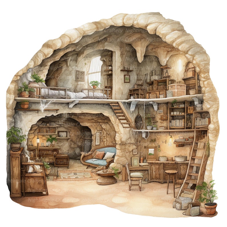 10 Fairy Rooms Clipart Printable Watercolor Clipart High - Etsy