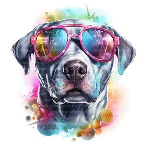 16 coole honden, discohonden clipart, verschillende honden, afdrukbare aquarel clipart, hoge kwaliteit jpg's, digitale download, Paper Craft, junk journal