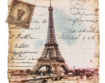 16 Vintage Postcard Clipart, Paris Postcard, Printable 16 Vintage Postcard Clipart, Paris Postcard, Printable