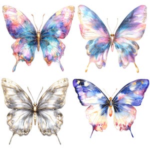 16 Gorgeous Butterfly Clipart, Printable Butterfly, Printable Watercolor clipart, High Quality JPG, Digital download, Paper craft, journal