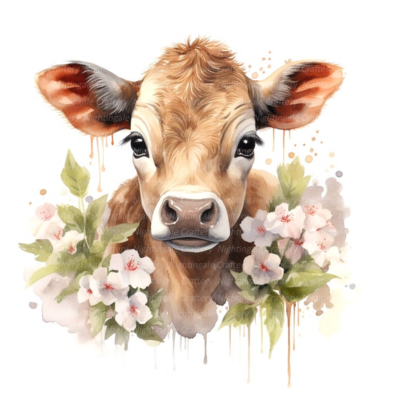 Buy Cute Calves - Watercolor, Realism Painting Online | Fizdi