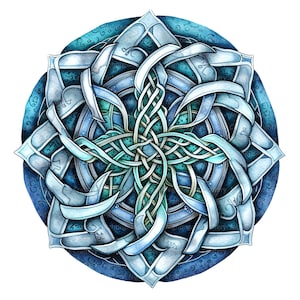 15 Clipart di mandala celtici, mandala spirituali, clipart di acquerelli stampabili, download digitale, PNG di alta qualità, artigianato di carta, diario spazzatura