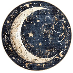 14 Abstrakter Mond Clipart, Arabeske Mond Wandkunst, druckbare Aquarell Clipart, hochwertige JPG, digitaler Download, Papiermodell, Kartenherstellung