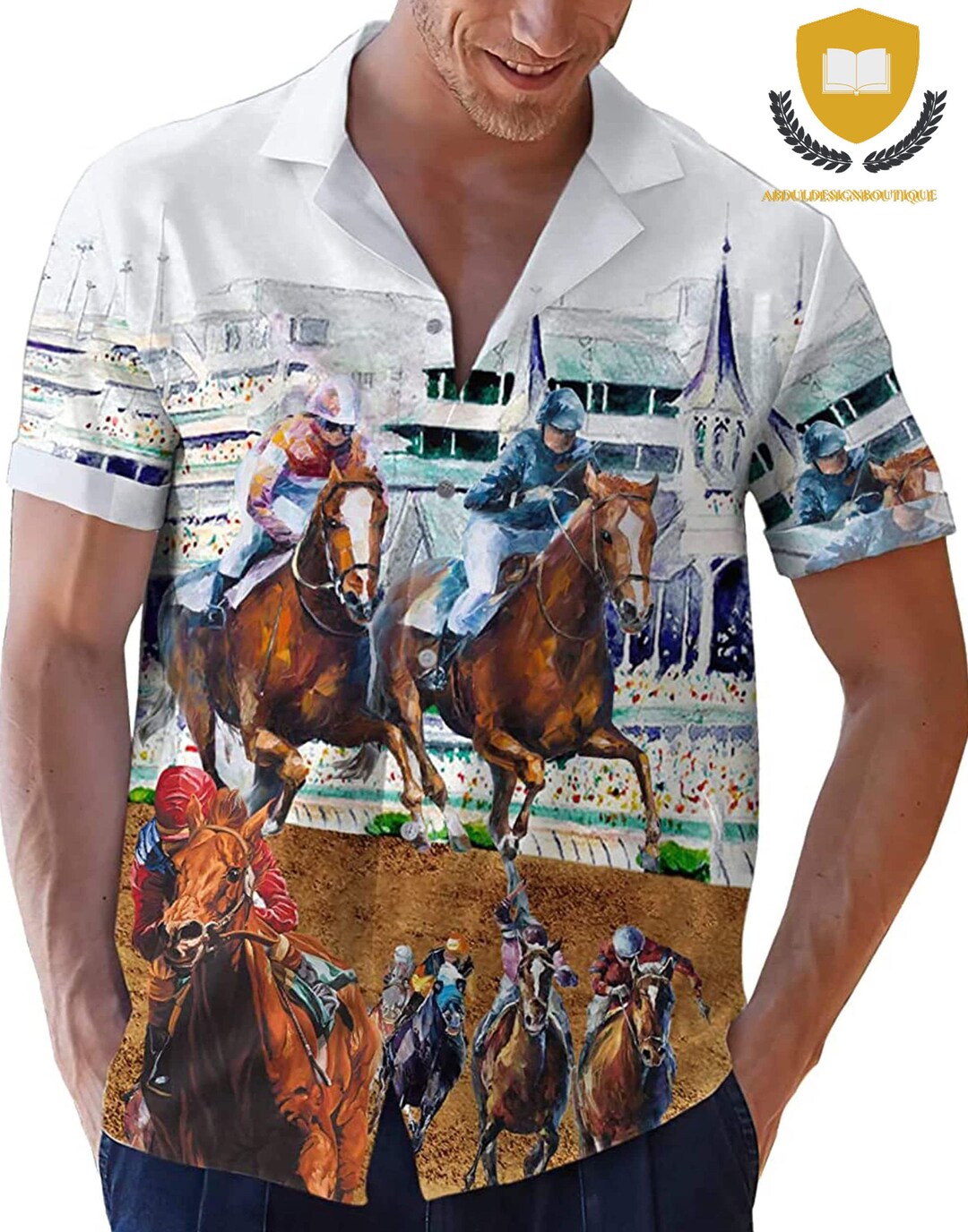 Love Horse Racing Hawaiian Shirts Funny Horse Hawaiian Horse Etsy