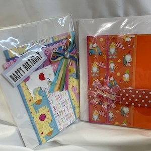 Birthday Card Bundle - Tri Fold card - (8 Cards in Bundle) Size A-2 with Envelopes Greeting CardsFREE SHOPPING BAG with each order
