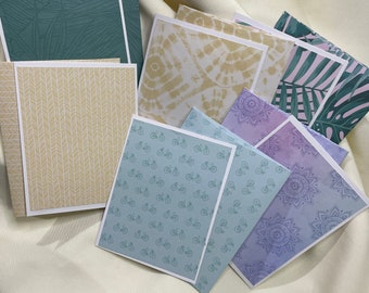 Handmade Blank Card Set, Assorted Designs (Set of 6)