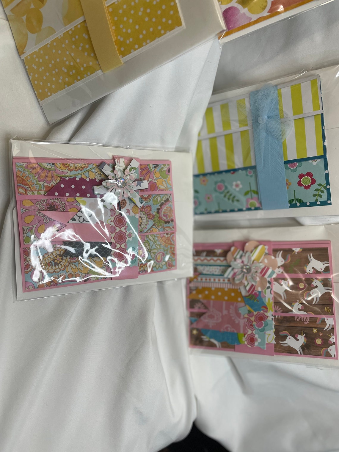 Handmade Tri-fold Greeting Card Bundle – A2 Blank Cards With Envelopes ...
