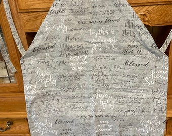 Apron, Adjustable Gray with Positive Wording