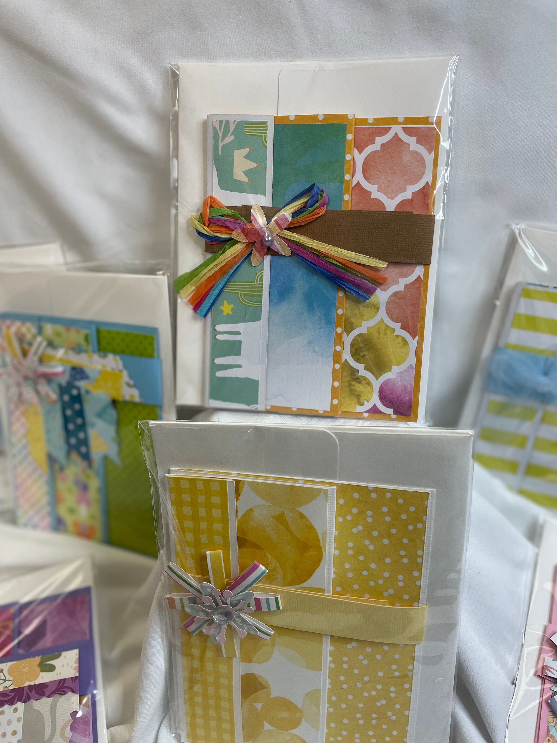 Handmade Tri-fold Greeting Card Bundle – A2 Blank Cards With Envelopes ...