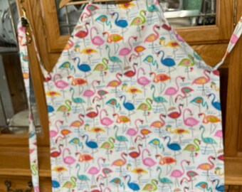 Apron, Adjustable Flamingos