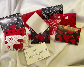 Tiny Love Notes - Valentine Theme - Lunch box NotesFREE SHOPPING BAG with each order