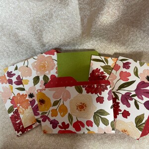 Mini File Folders Double Pockets (3-1/4&quot; X 4&quot;&quot;) - (5 pcs) / Stationary / Envelopes / Embellishments / Paper Goods / Notecards