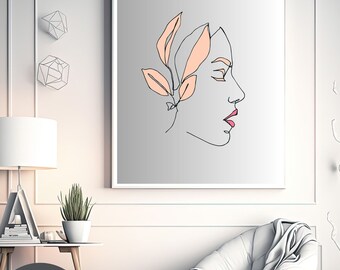 Digital Wall Art of  "Ladies Silhouette" , Wall Art for Home Decor, Custom Wall Art, Printable Digital Wall Art, Art For Wall, Wall Art Gift